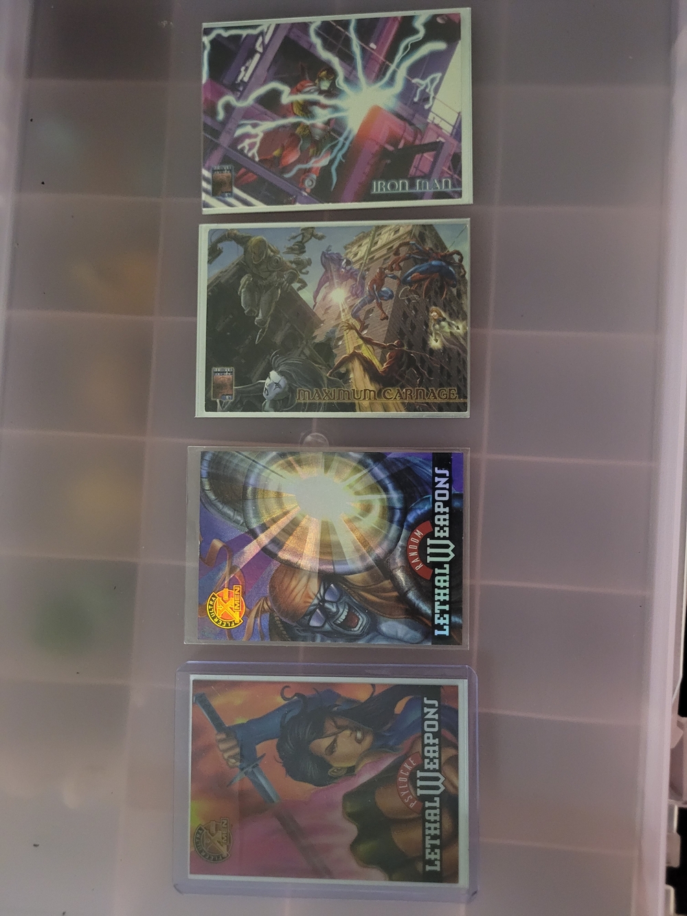 Marvel Trading Cards - Purple, Blue, Gold, Red Accents